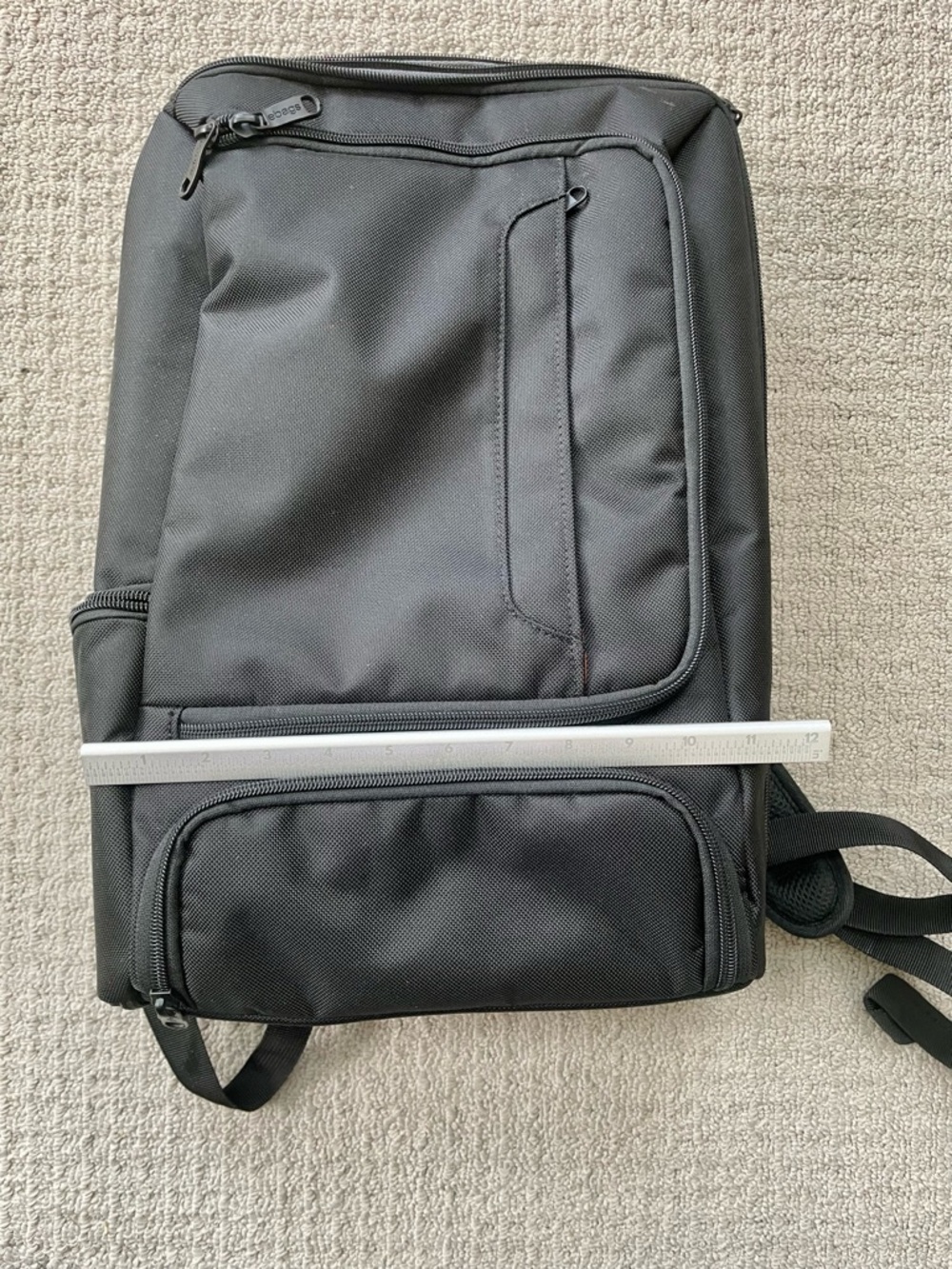Padded Black Laptop Backpack for Men with lots of pockets